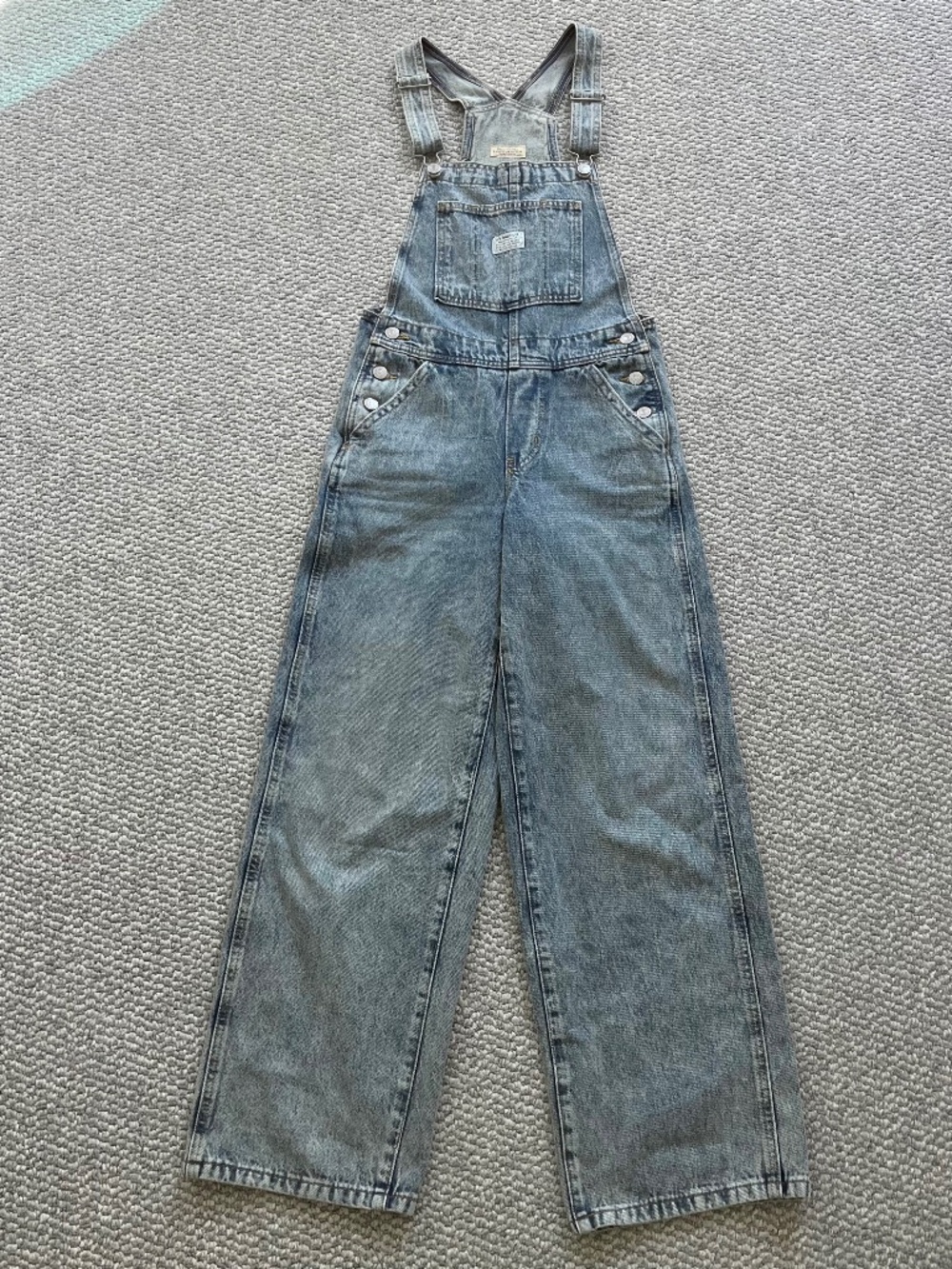 Levi's Light Wash Blue Denim Overalls